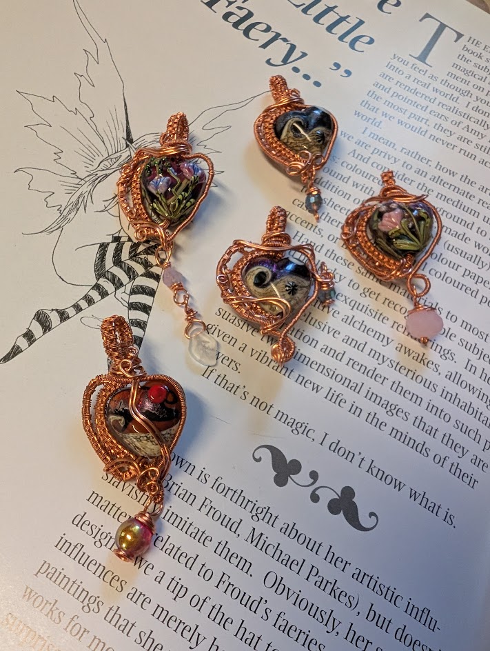 Wire & Wine – Wire Wrapped Heart Pendant